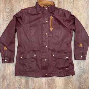 Legendary Whitetails Women’s Saddle Country Shirt Jacket - Maroon/Tan - Large